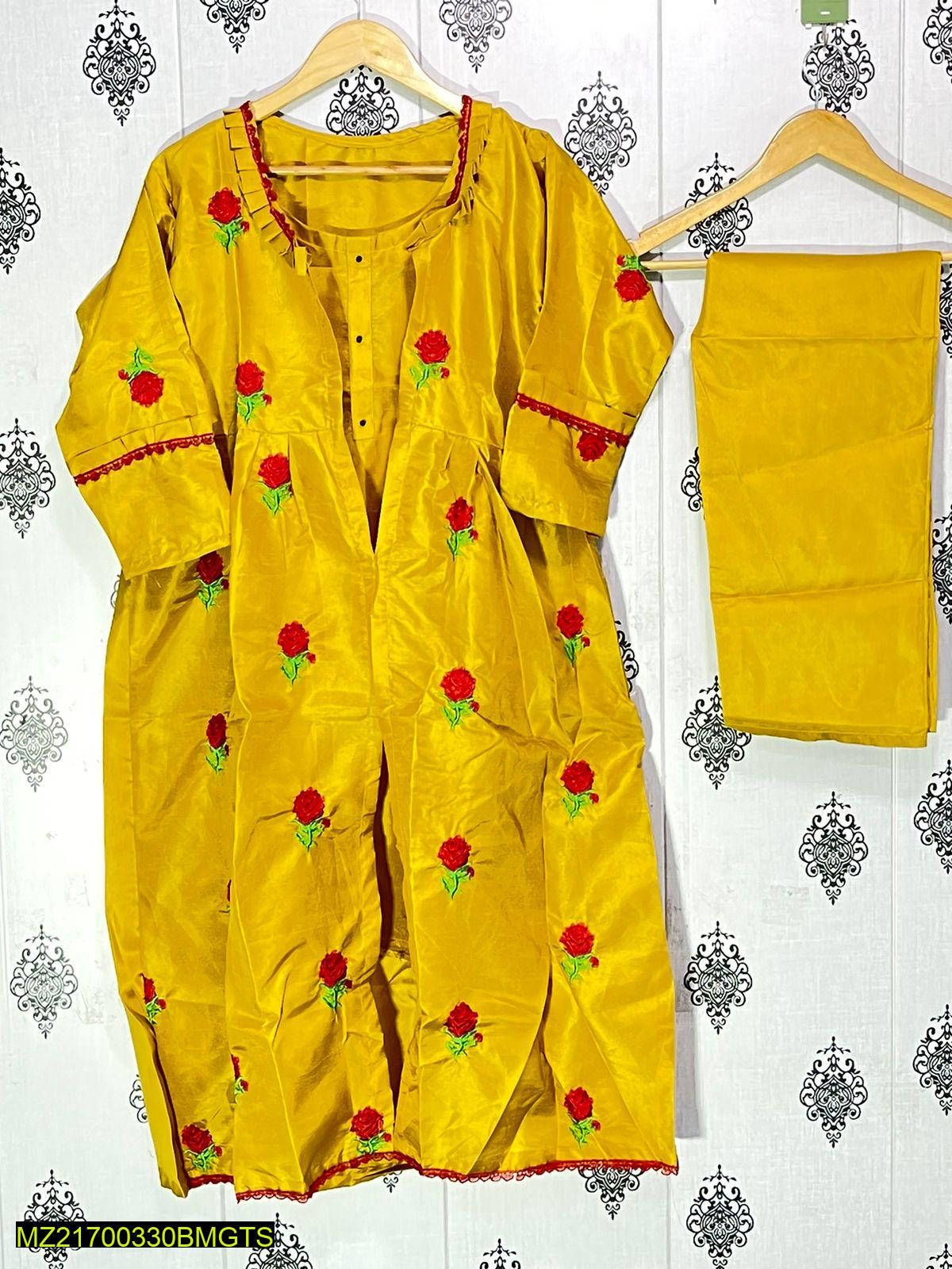 Silk Fancy Gown 3pc Suit 