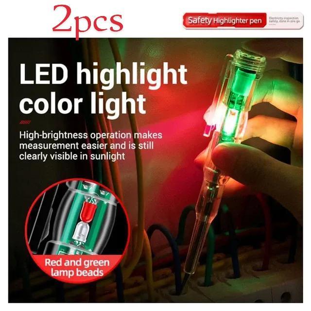 2 Pcs Stainless Steel Voltage Tester