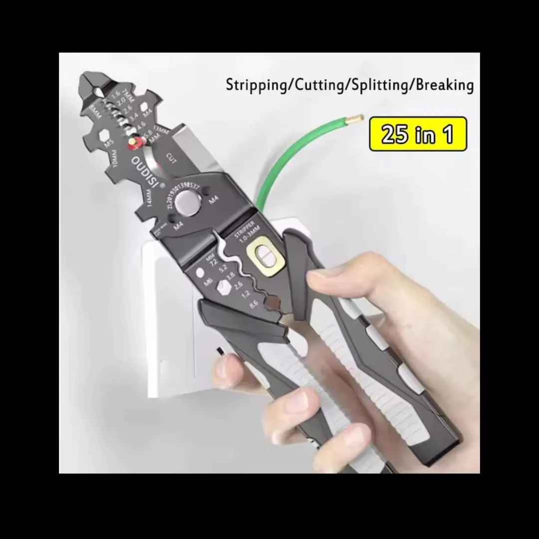 25 In 1 Multi-functional Wire Stripping Pliers Electrician Pliers Long Nose Pliers