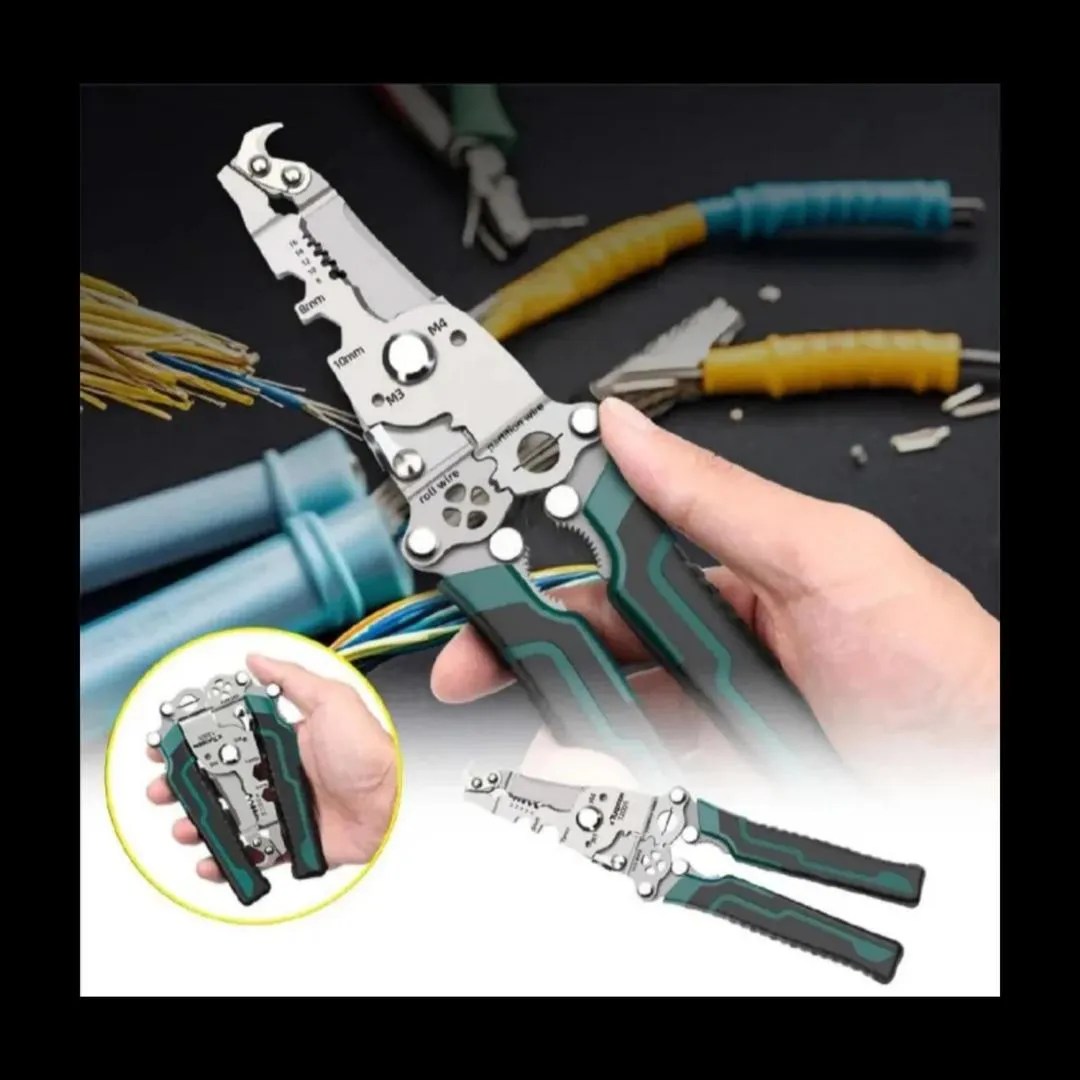 18 In 1 Foldable Wire Stripper Crimper Cable Cutter Pliers Upgraded Multifunctional For Wire Stripping Shearing Cutting Tools