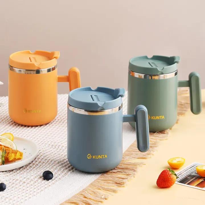 Insulated Travel Mug - 1 Pc | 480ml Capacity, Stainless Steel in Blue, Green, and Orange