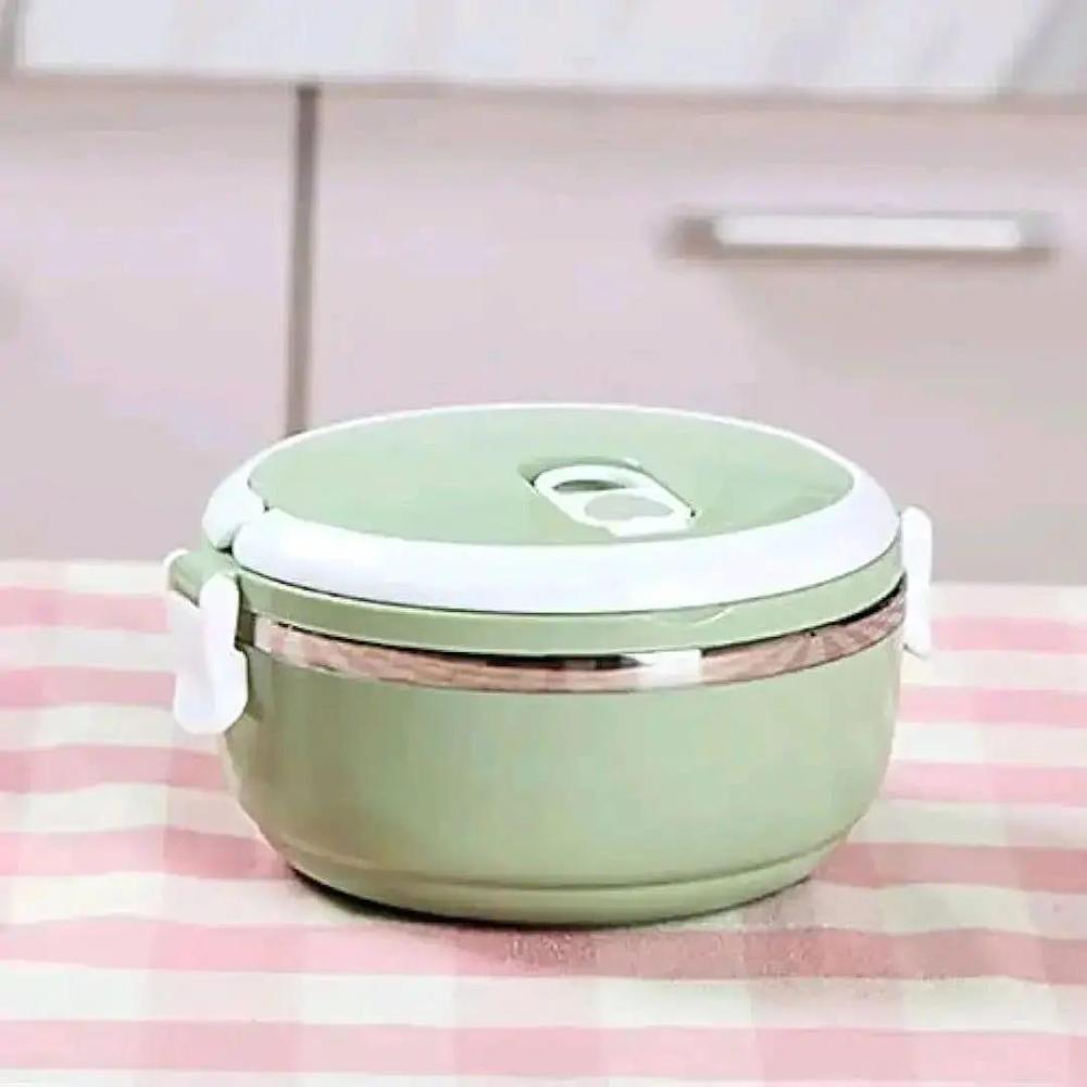 Round Shape Vacuum Lunch And Dinner Tiffin Box - 700ml