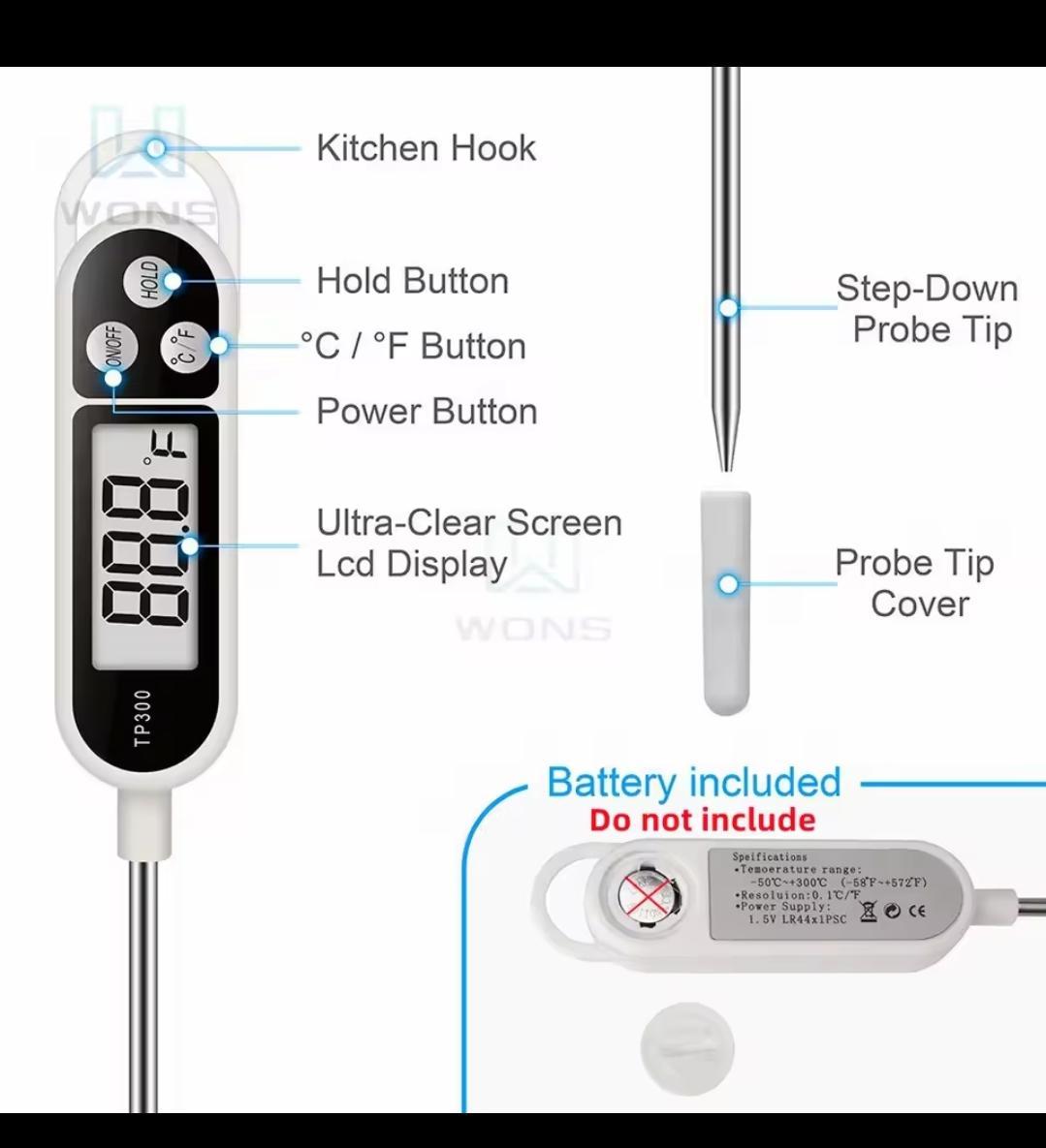 Food Thermometer TP300 Digital Kitchen Thermometer