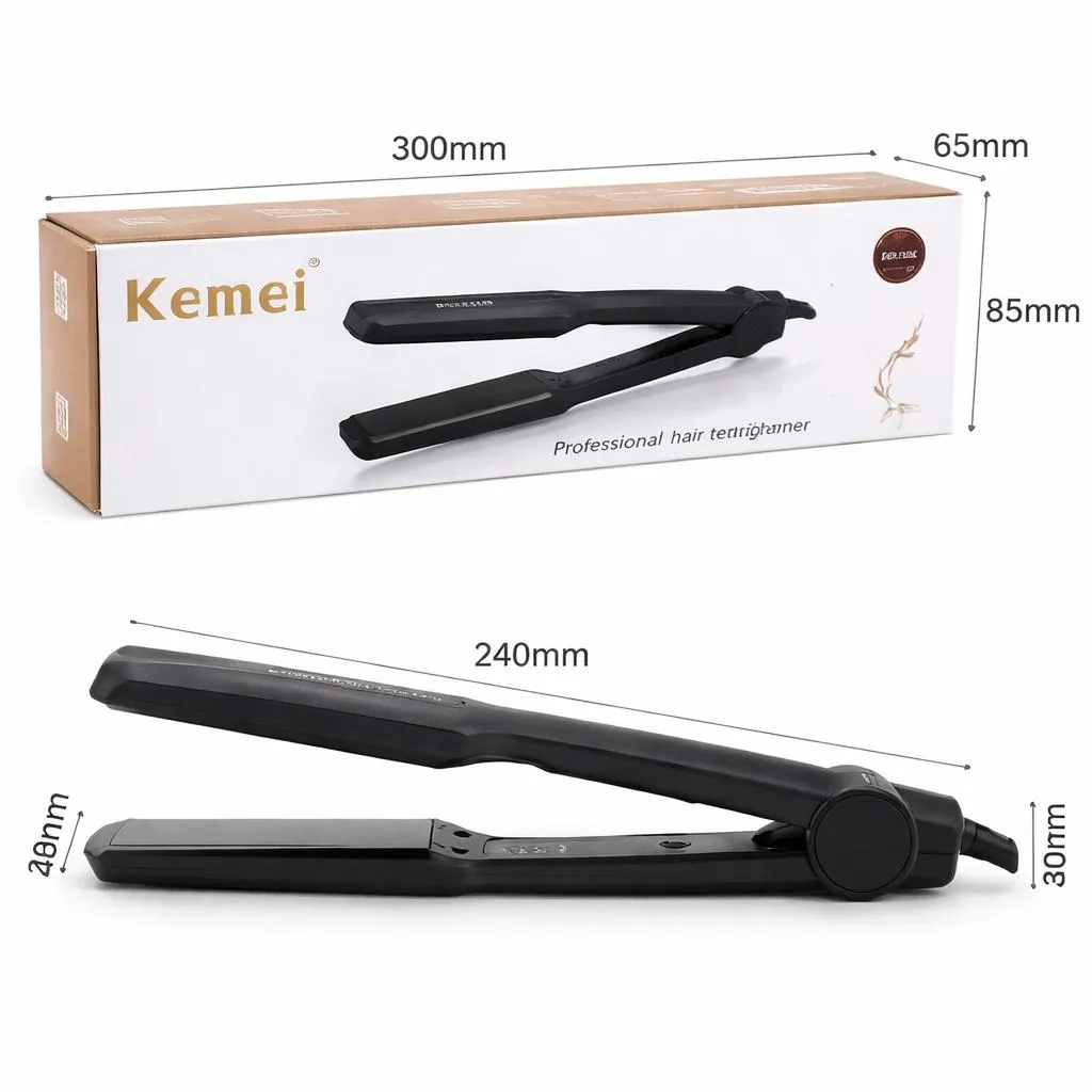 Black Hair Crimper for Home Salon Style Waves 350g