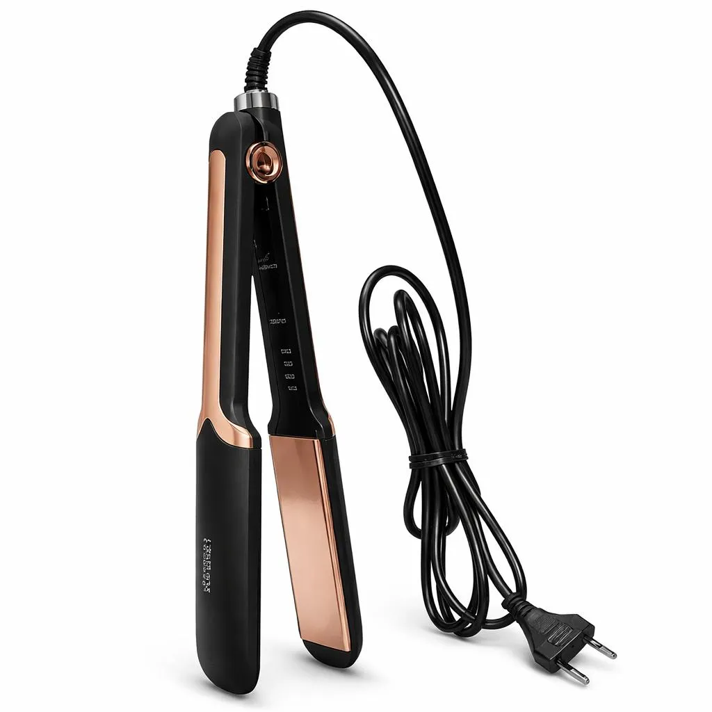 Ceramic Hair Straightener Black Rose Gold 250g