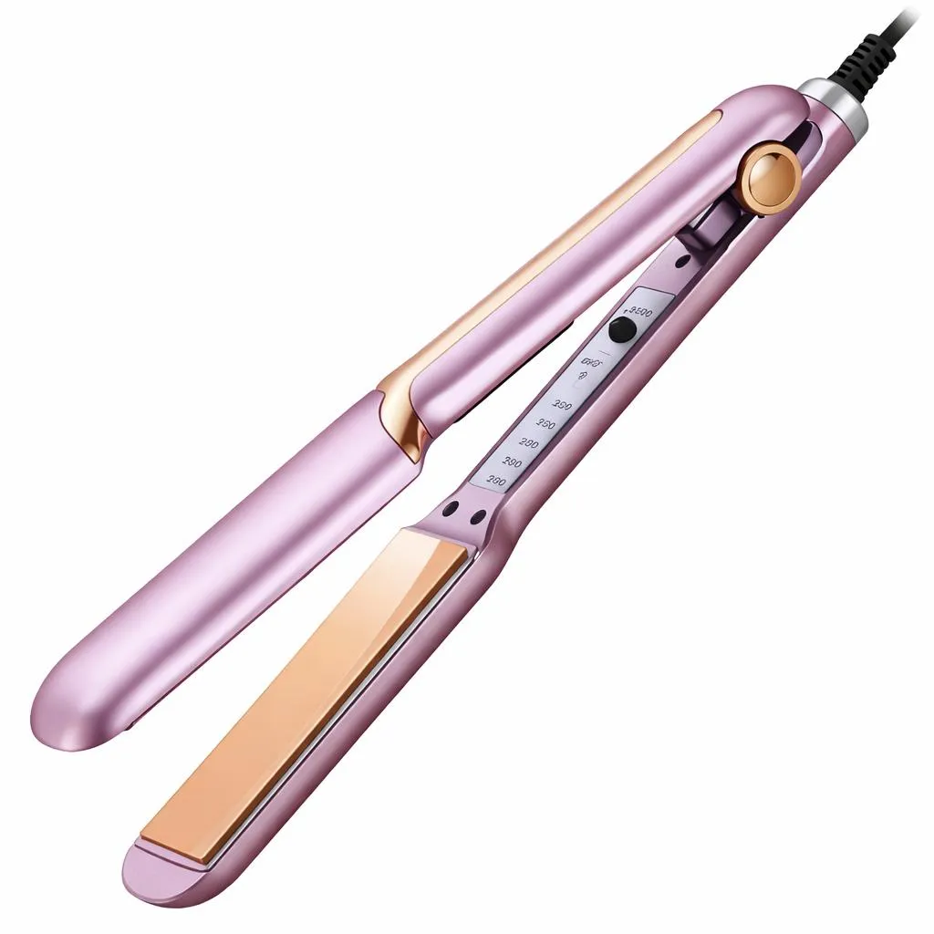 Kemei Ceramic Hair Straightener Purple Salon Quality 350g