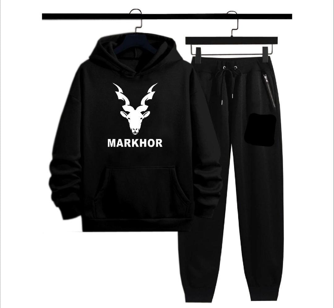 Men's Fleece Graphic Sublimation Hoodie Track Suit - 2 Pcs Set