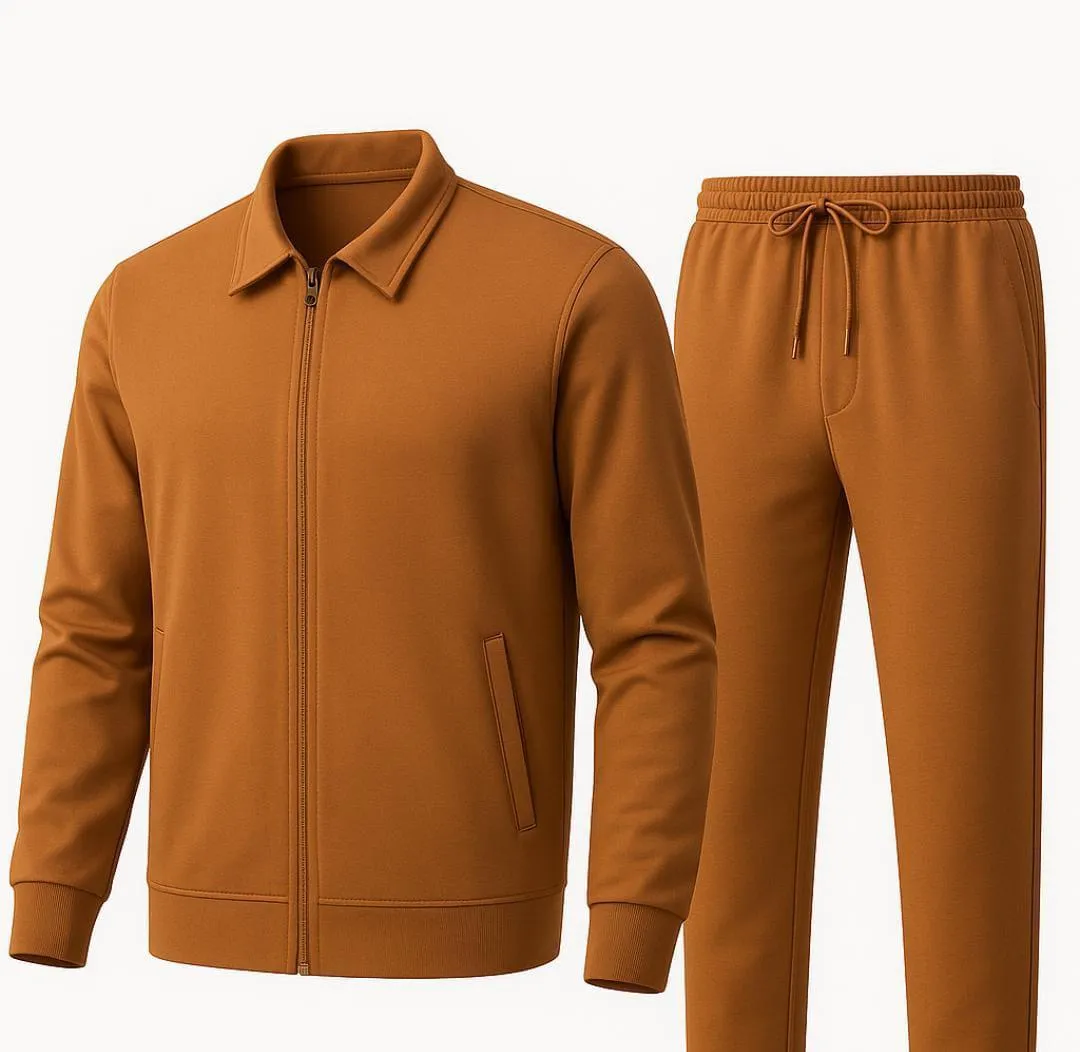  muster coler Fleece Plain Zipper Track Suit