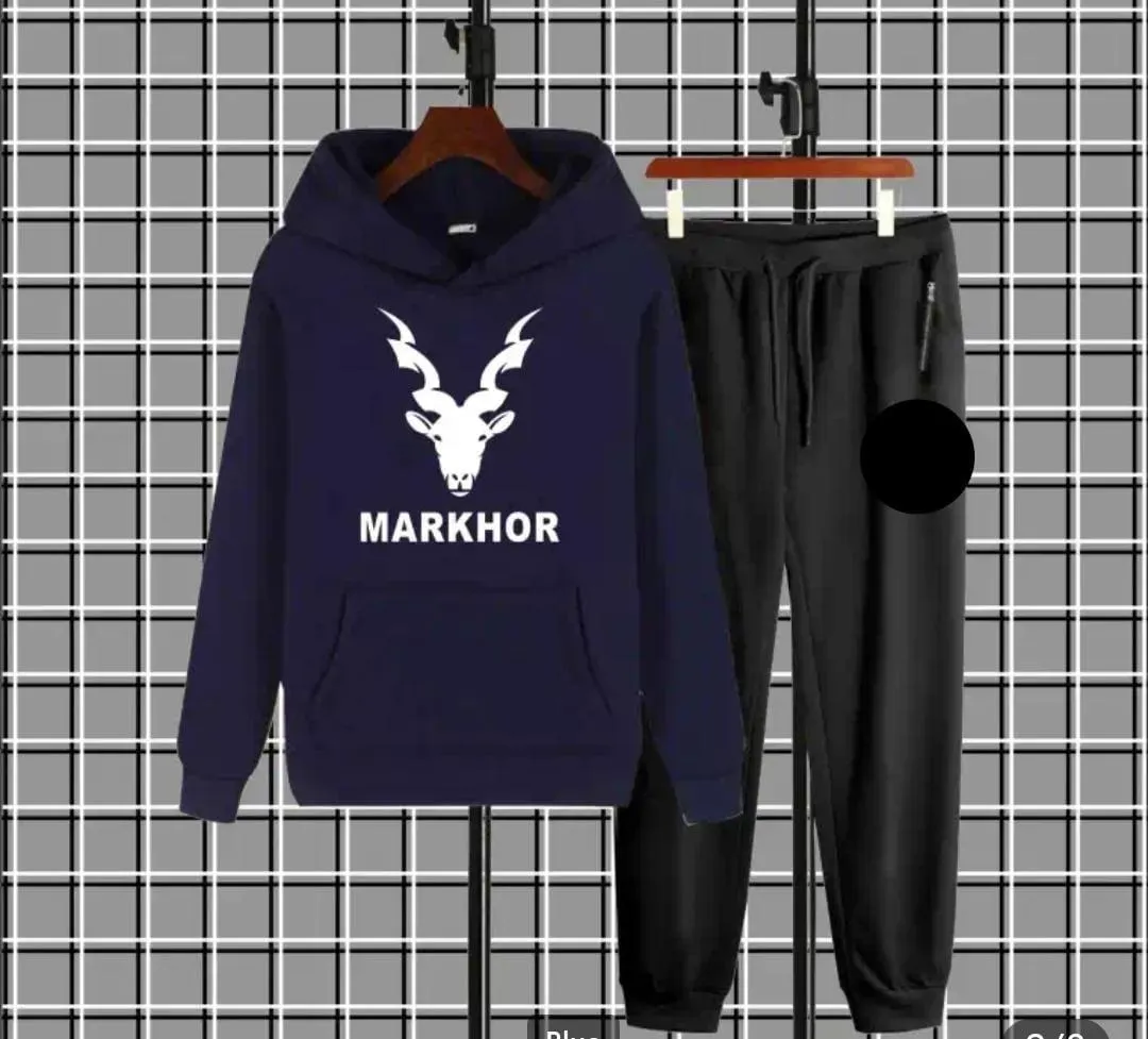 Fleece Printed Hoodie Track Suit Markhor