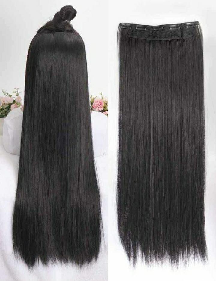 Synthetic Fibers Straight Hair Extensions