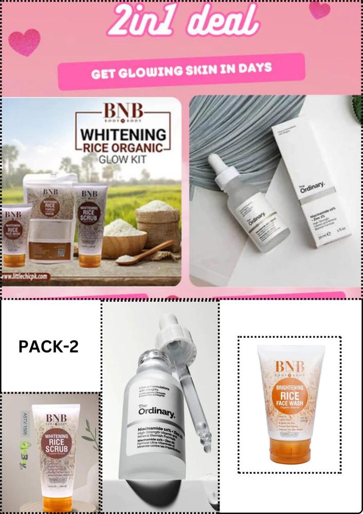 Rice Whitening Glow Kit - Pack Of 2