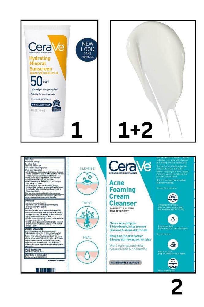 Facial Cleanser And Sunscreen - Pack Of 2