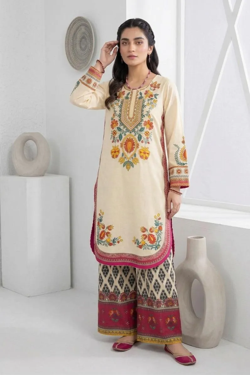 Multicolor Printed Arabic Lawn 2Pcs Set