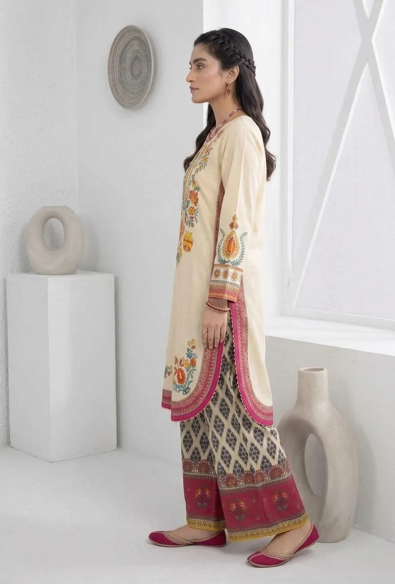 Multicolor Printed Arabic Lawn 2Pcs Set