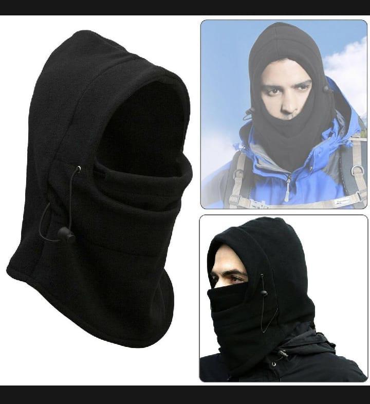Black Fleece Balaclava for Men Women Winter Warm