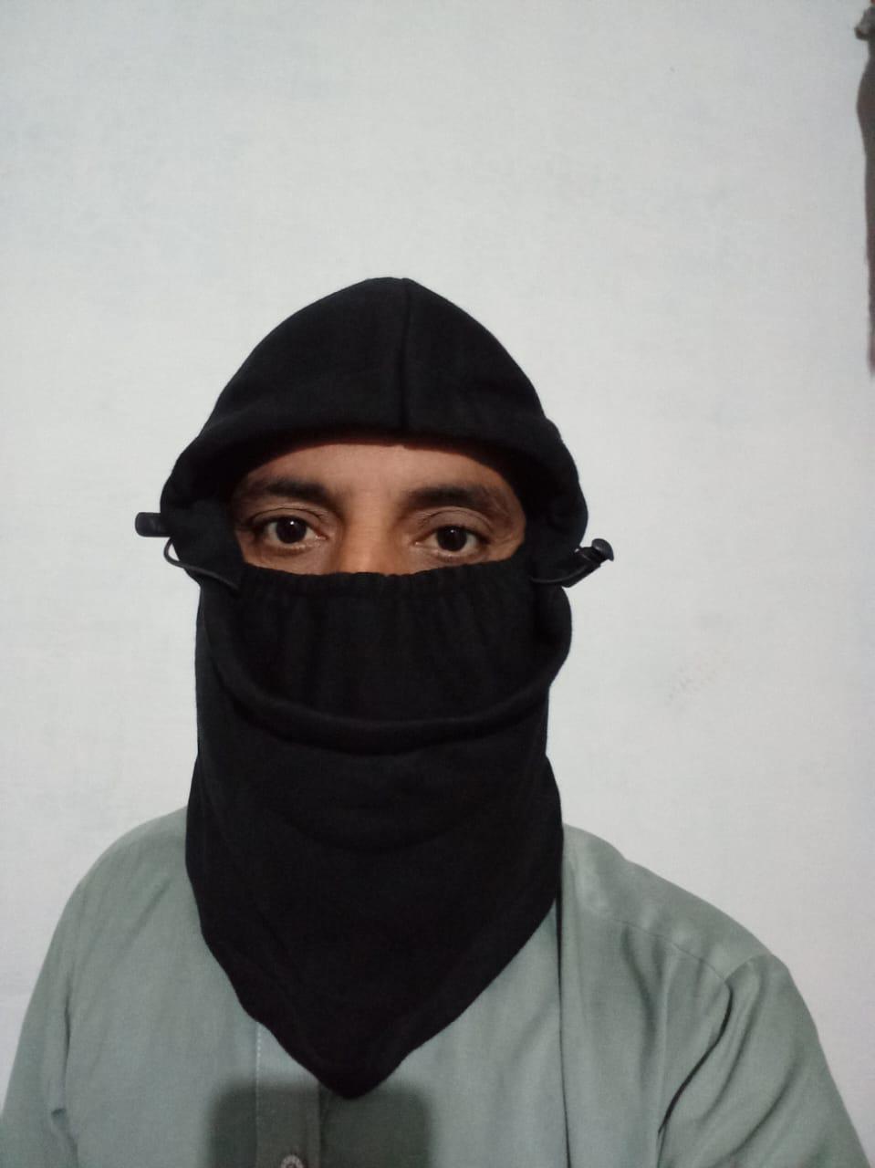 Black Fleece Balaclava for Men Women Winter Warm