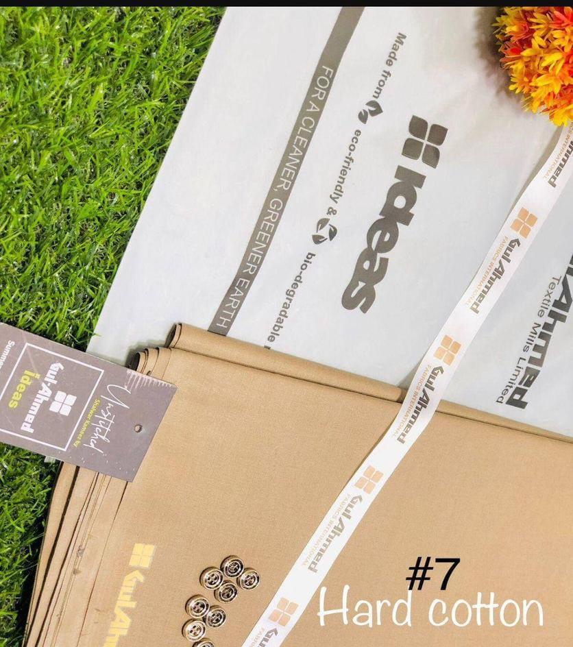 Men’s Unstitched Cotton Plain Suit