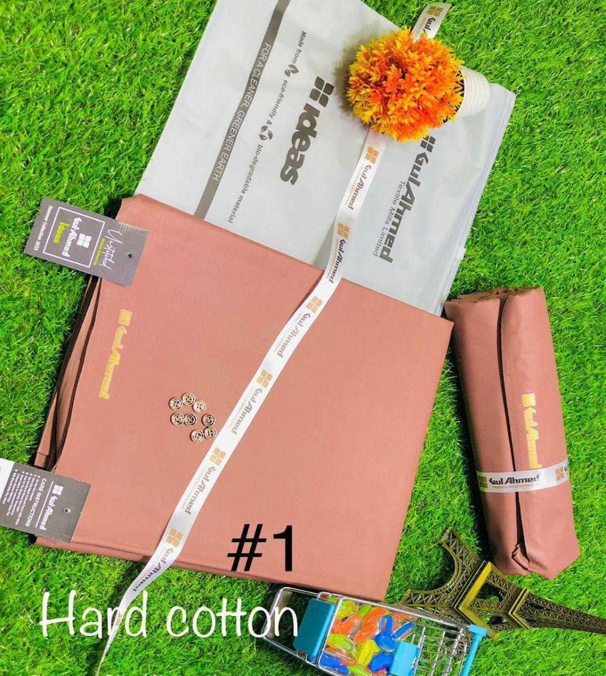 Men’s Unstitched Cotton Plain Suit