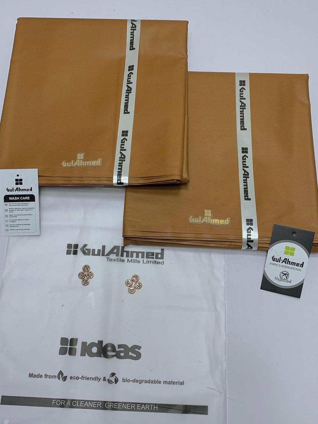 Men’s Unstitched Cotton Plain Suit