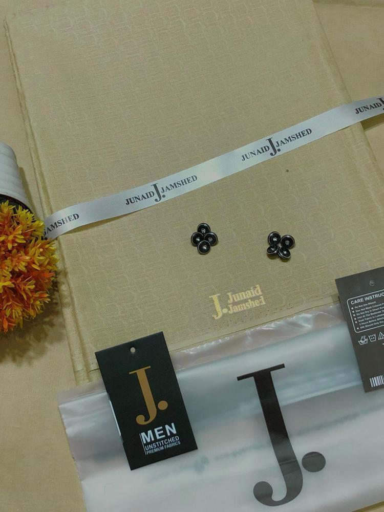 Men’s Unstitched Paper Cotton Self Print Suit