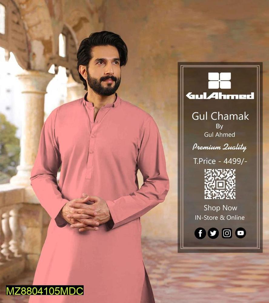 Men’s Unstitched Silk Plain Suit