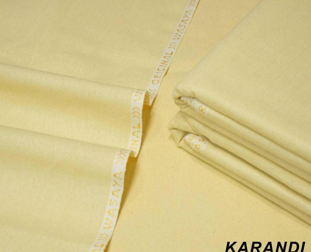 Men’s Unstitched Karandi Plain Suit