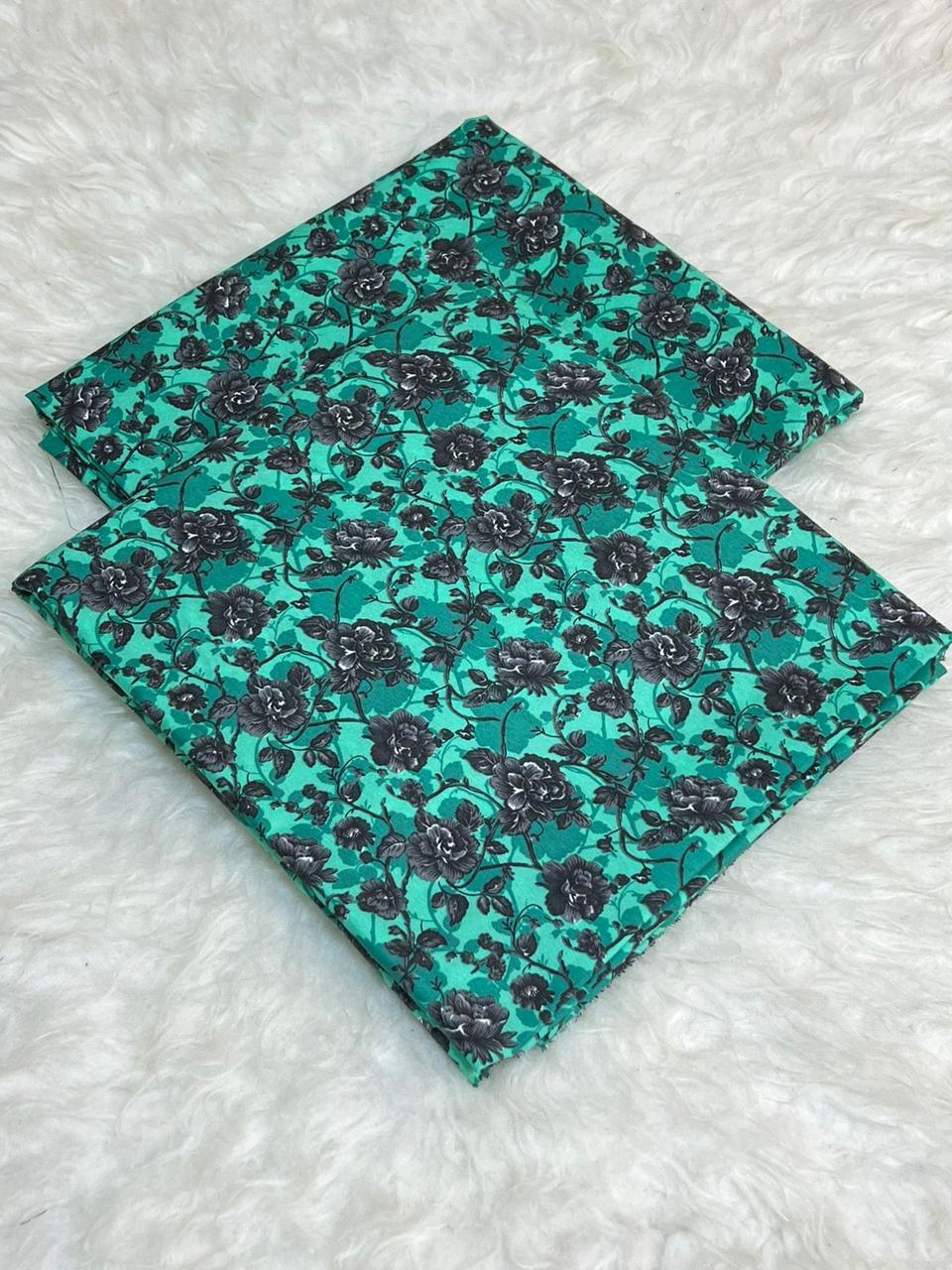 2 Pcs Women's Unstitched Printed Suit