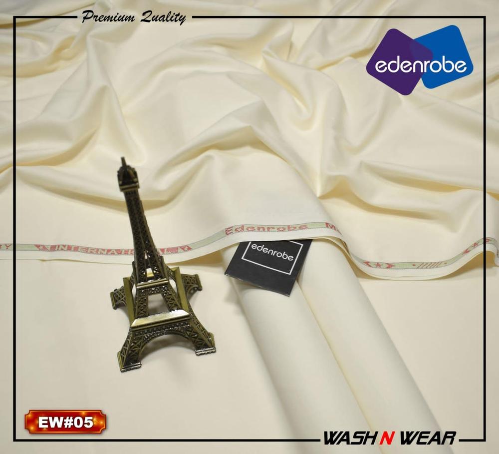 Men's Unstitched Wash And Wear Plain Suit