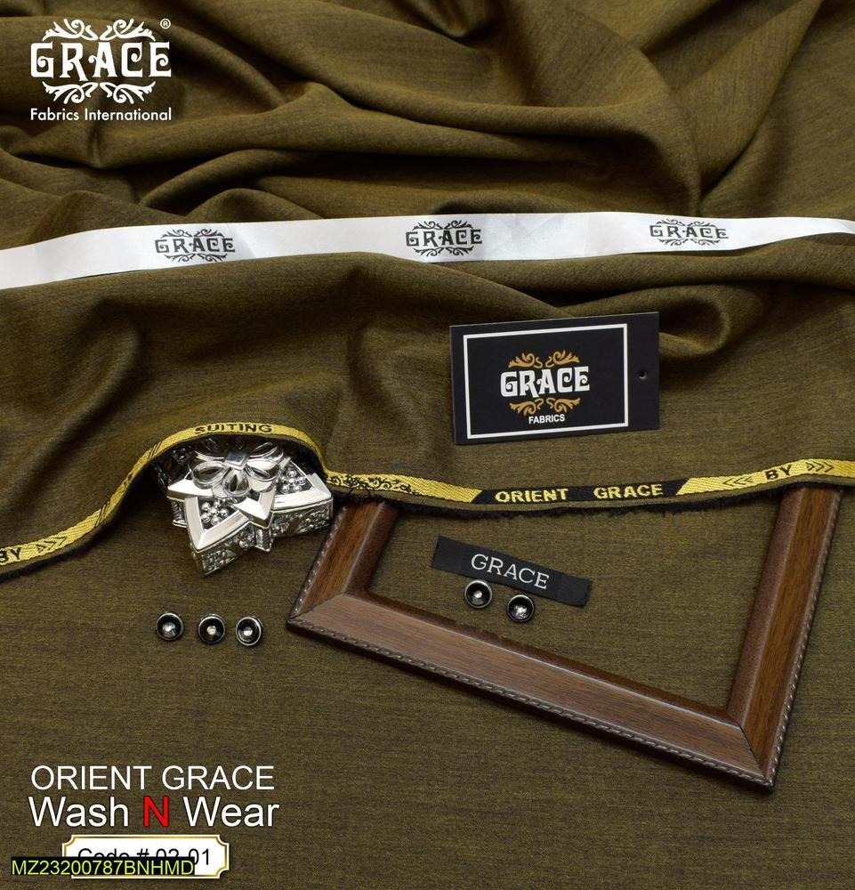 Men's Unstitched Wash And Wear Plain Suit