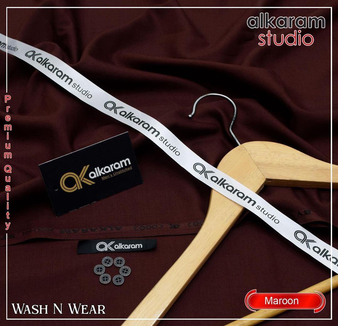 Men’s Unstitched Wash And Wear Plain Suit