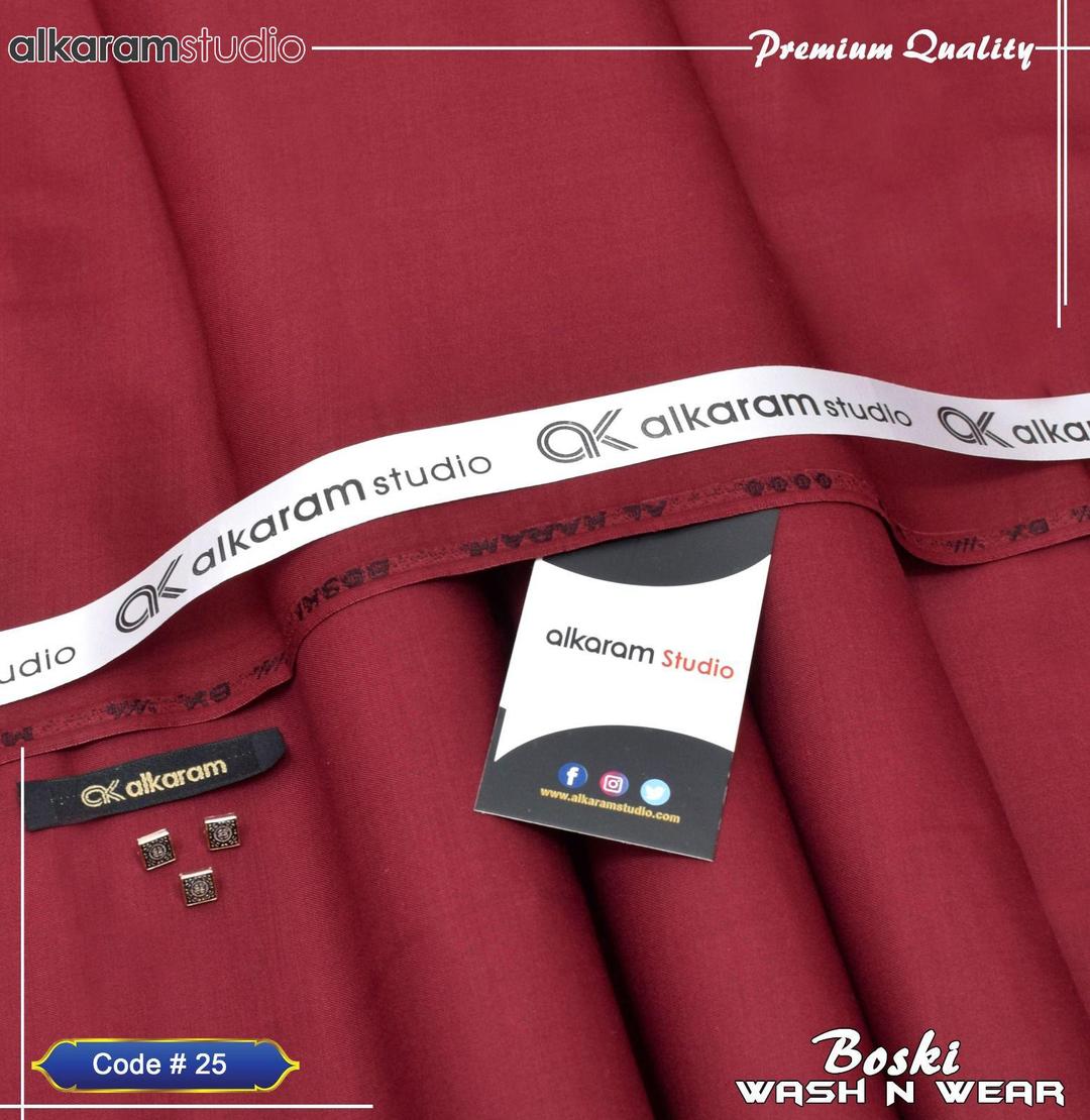 Men’s Unstitched Wash And Wear Plain Suit