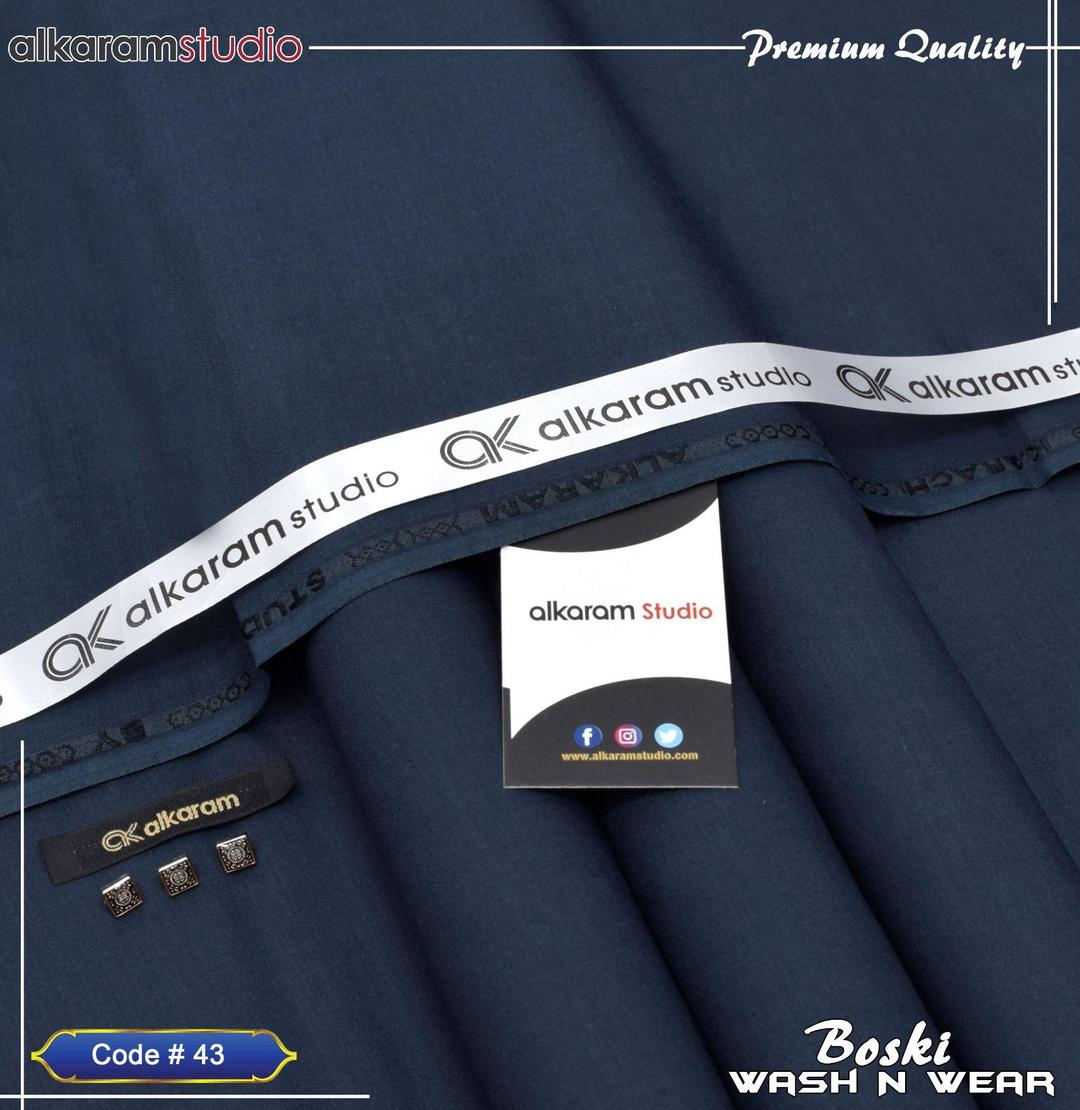 Men’s Unstitched Wash And Wear Plain Suit