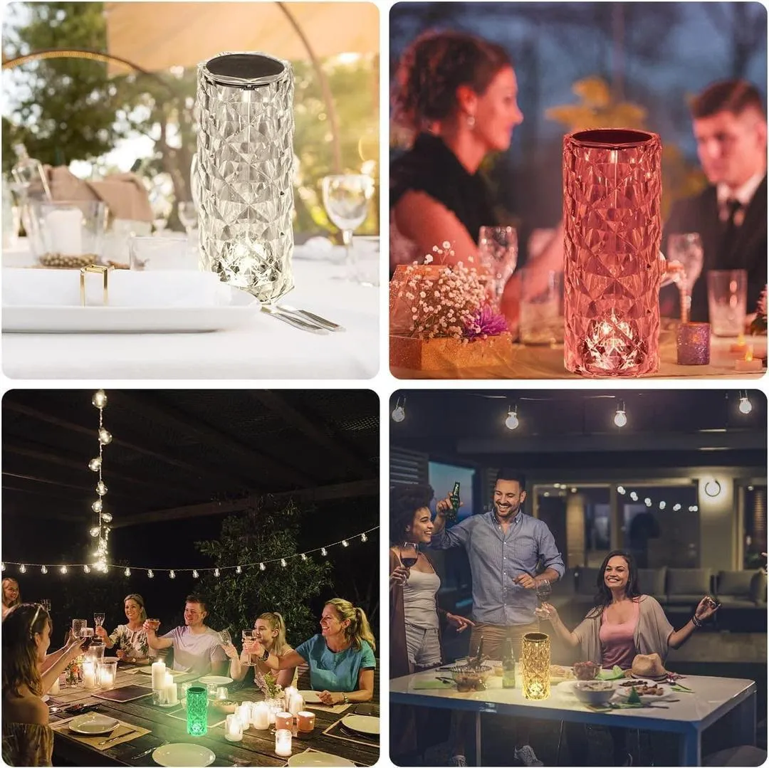 Crystal LED Table Lamp with 16 Colors Remote Control