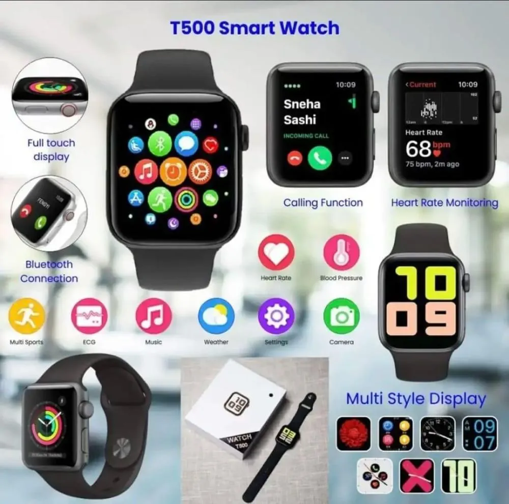 Smart Watch T500 Bluetooth Smart Watch
