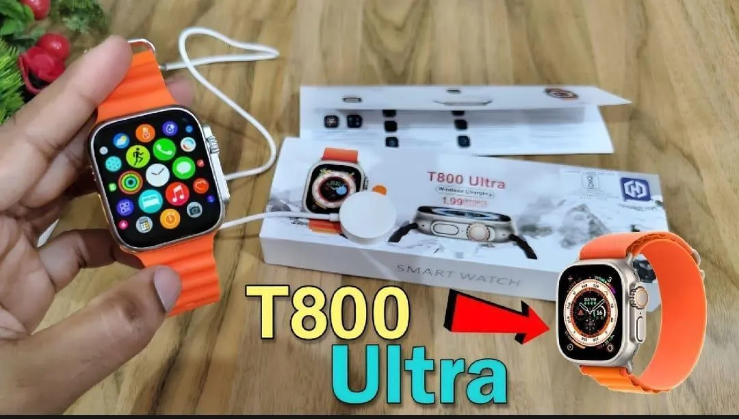 T800 Ultra Smart Watch Ocean Strap Wireless Charging