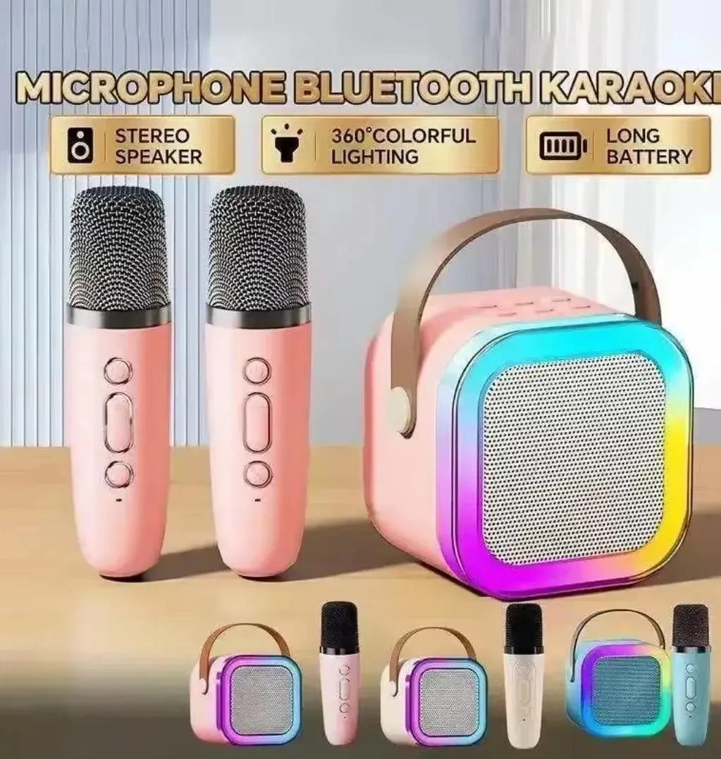 Wireless Karaoke Speaker with RGB Lights for Kids