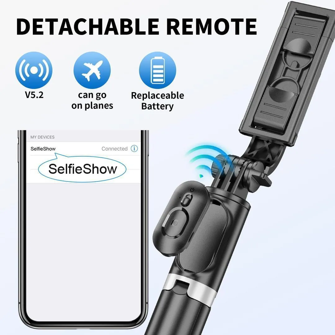 3-in-1 Wireless Selfie Stick Tripod with Remote R1