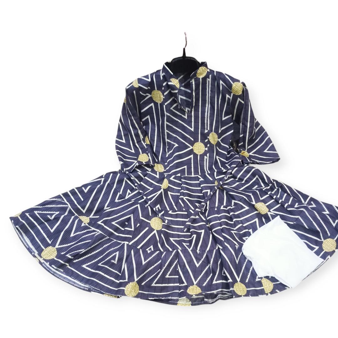 2 Pcs Women's Stitched Cambric Printed Frock And Trouser