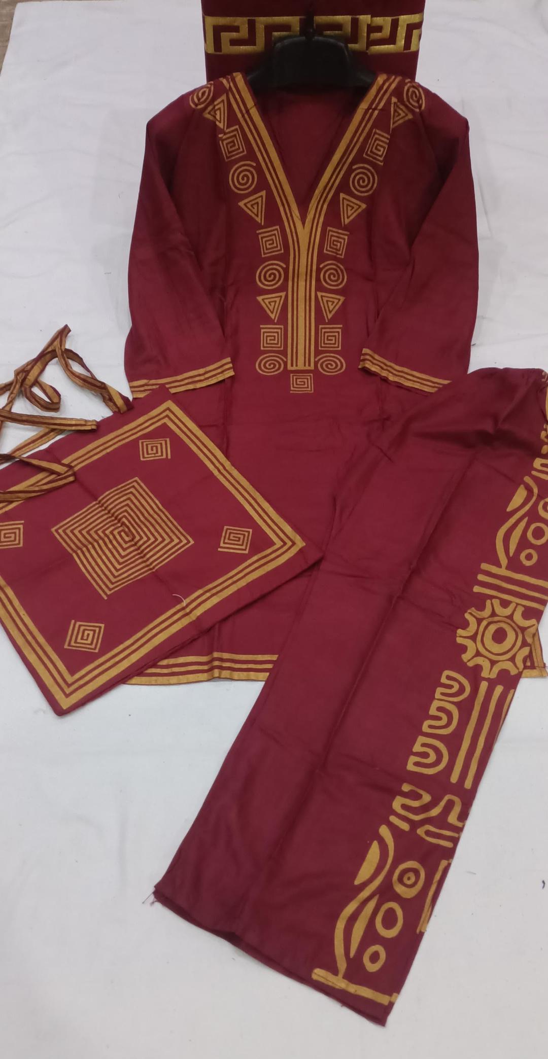 Stylish Printed Linen Shirt and Trouser Set - 3 Pcs Ensemble