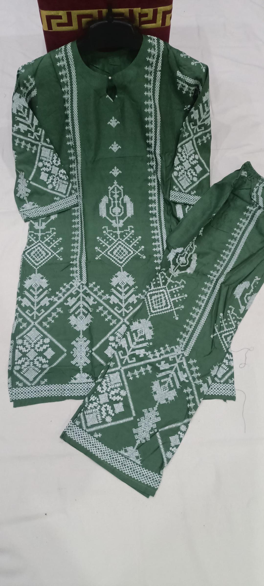 Stunning Printed Linen Shirt And Trouser Set - 2 Pcs