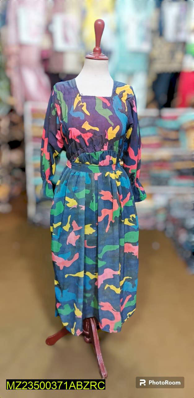 Printed Chiffon Maxi