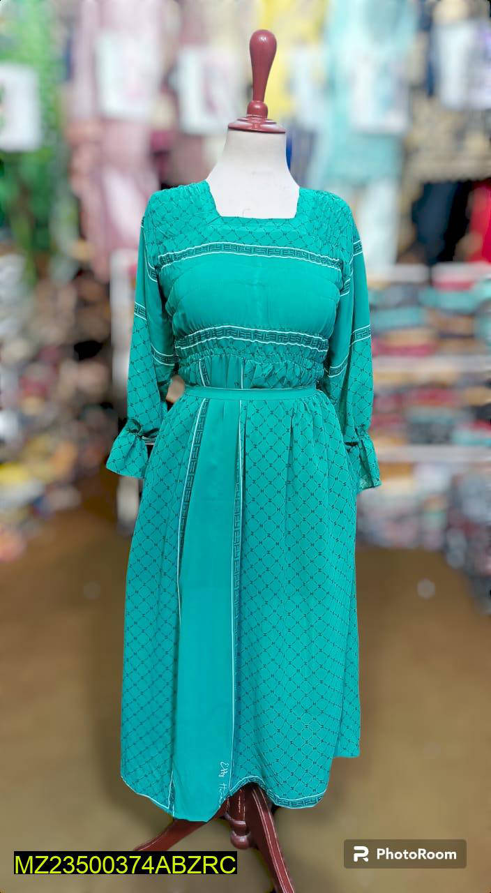 Printed Chiffon Maxi