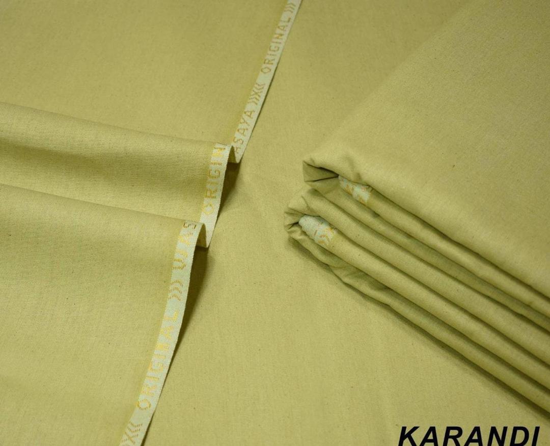 Men’s Unstitched Karandi Plain Suit