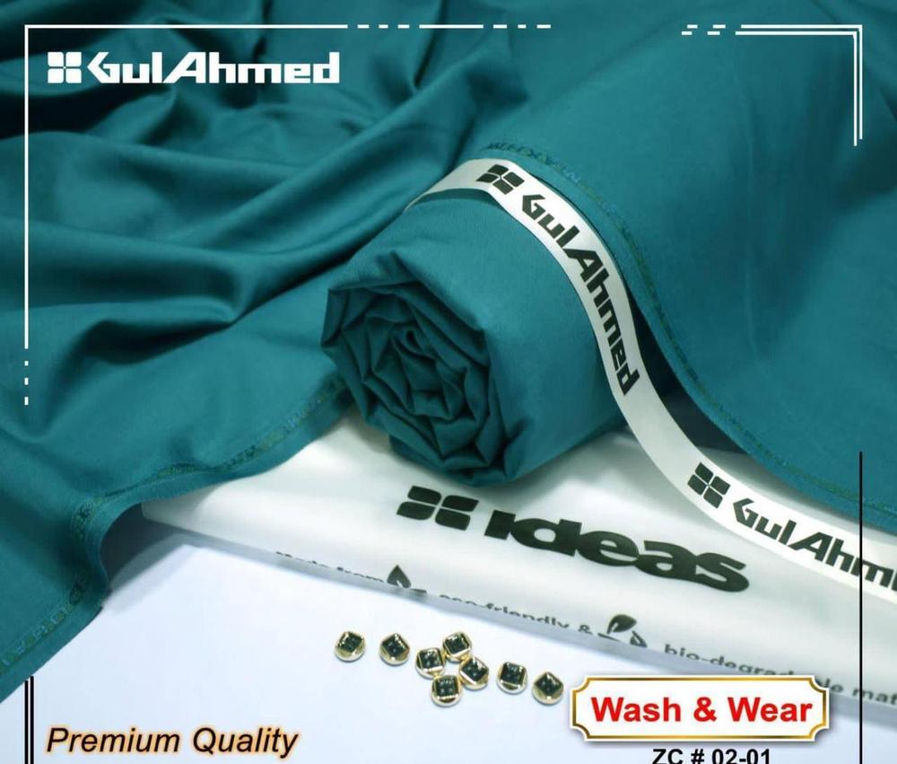 Men’s Unstitched Wash And Wear Plain Suit