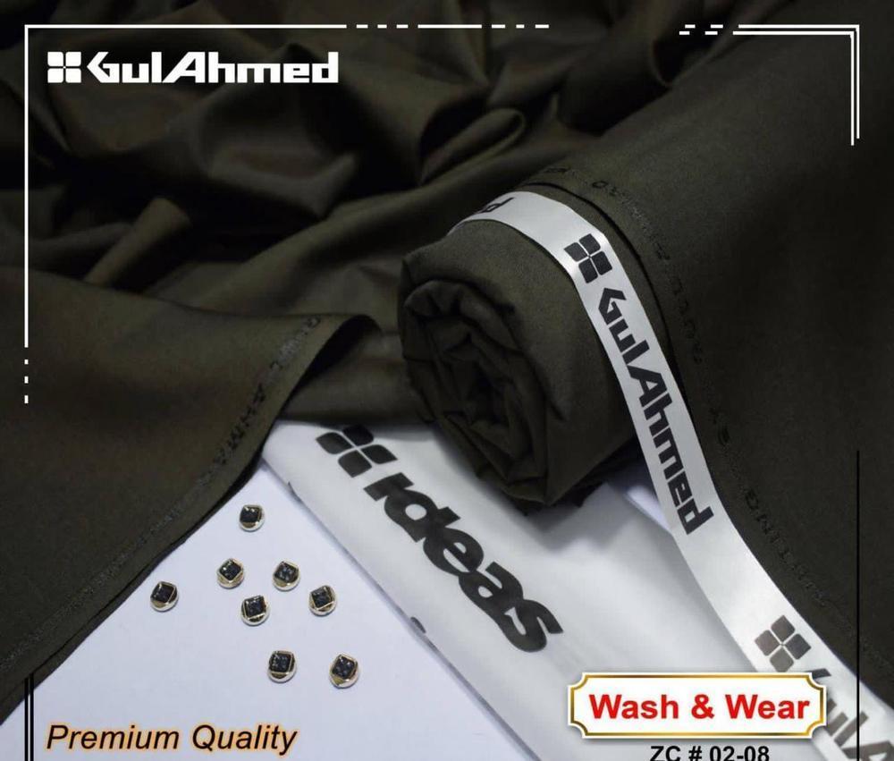 Men’s Unstitched Wash And Wear Plain Suit