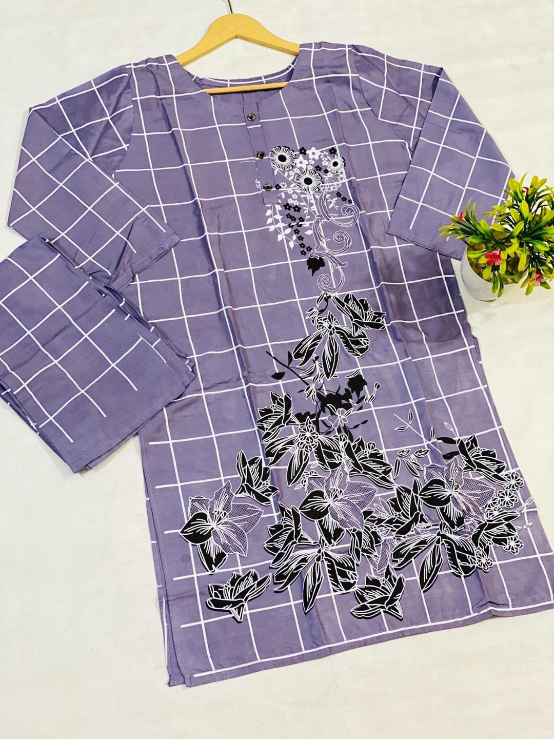 Chic Printed Linen Shirt and Trouser Set - 2 Pcs