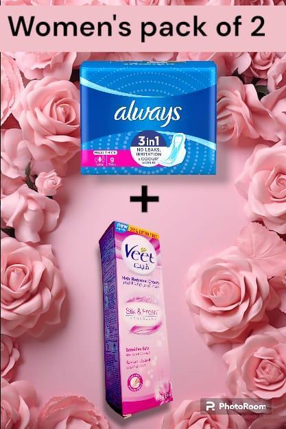 Sanitary Pads And Hair Removal Cream Deal