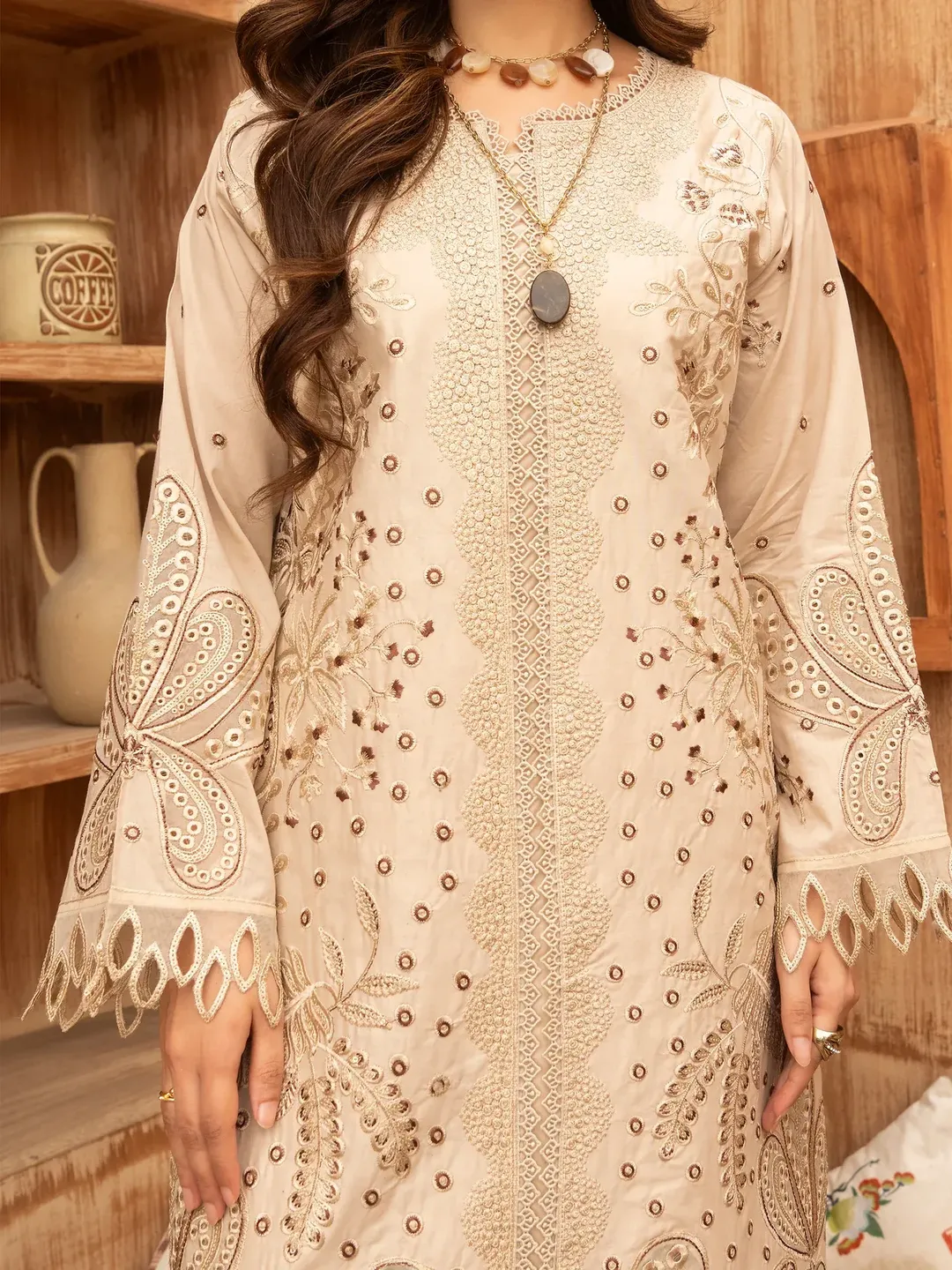 Lehran - U4A Women's Embroidered Stitched Suit - Premium Lawn 3 Pcs