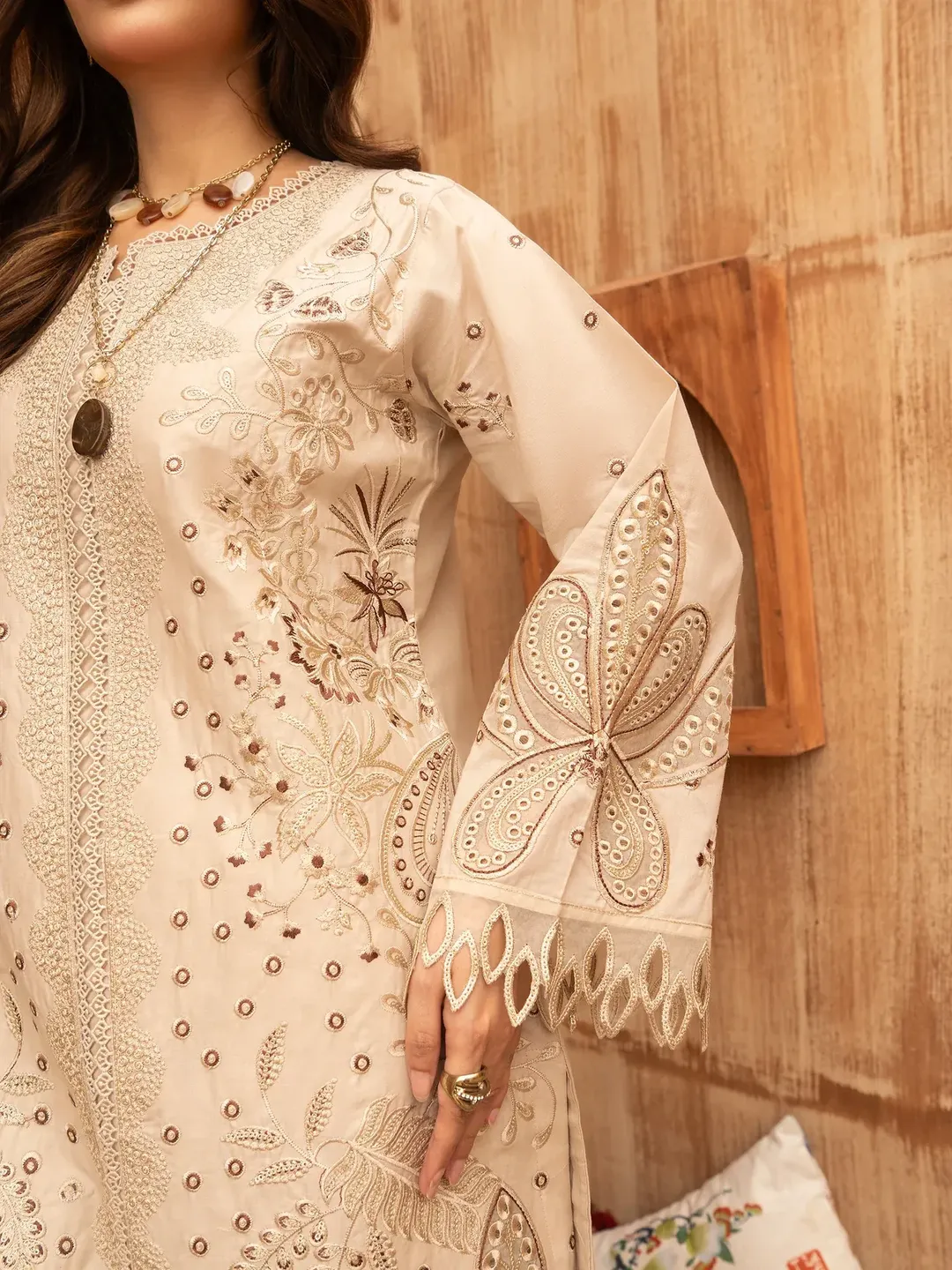 Lehran - U4A Women's Embroidered Stitched Suit - Premium Lawn 3 Pcs