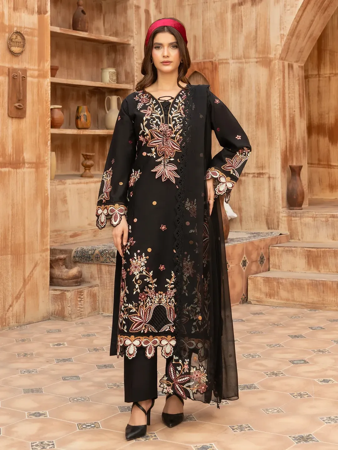 Wasl - U6A Embroidered Lawn Suit - 3 Pcs Set for Women